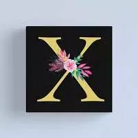 x letter images in heart